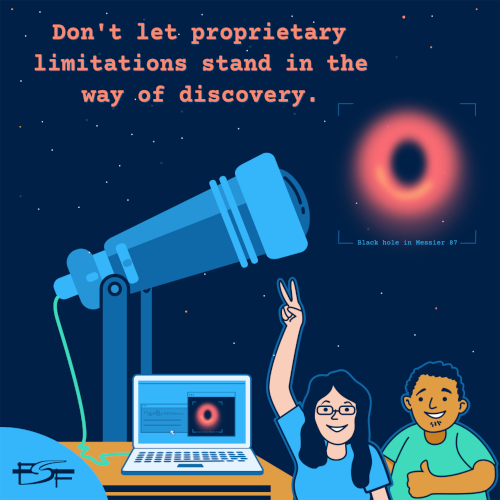 [ Don't let proprietary limitations stand in the way of discovery - Image ]